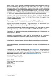 Temporary Road Closure