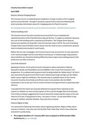 County Councillors Report April